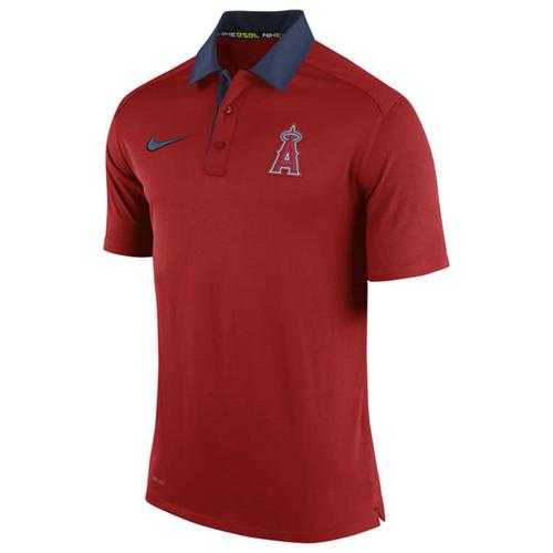 Men's Los Angeles Angels of Anaheim Nike Red Authentic Collection Dri-FIT Elite Polo
