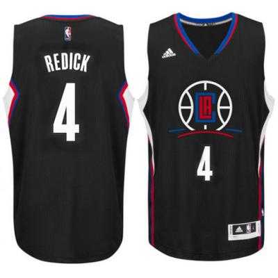 Men's Los Angeles Clippers #4 J.J. Redick adidas Black New Swingman Alternate Jersey