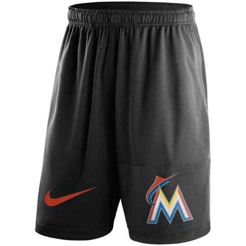 Men's Miami Marlins Nike Black Dry Fly Shorts