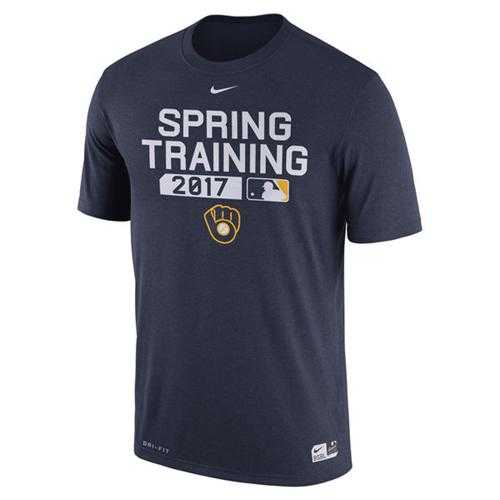 Men's Milwaukee Brewers Nike Navy Authentic Collection Legend Team Issue Performance T-Shirt