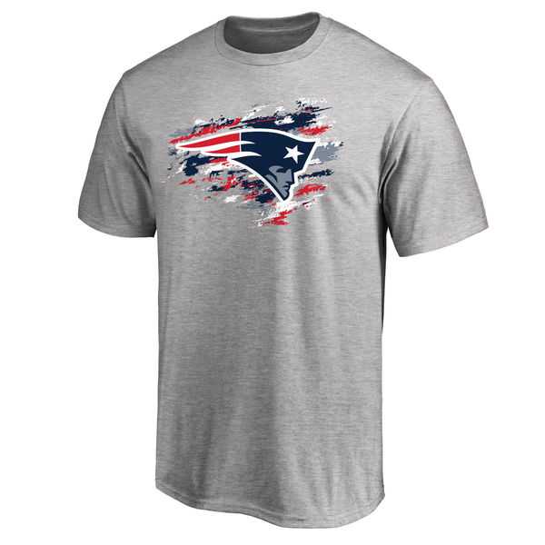 Men's New England Patriots Pro Line Heathered Gray True Color T-Shirt