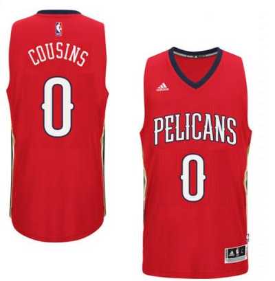 Men's New Orleans Pelicans #0 DeMarcus Cousins adidas Red Player Swingman Jersey