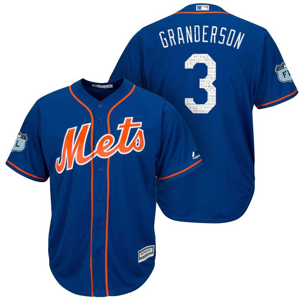 Men's New York Mets #3 Curtis Granderson 2017 Spring Training Cool Base Stitched MLB Jersey