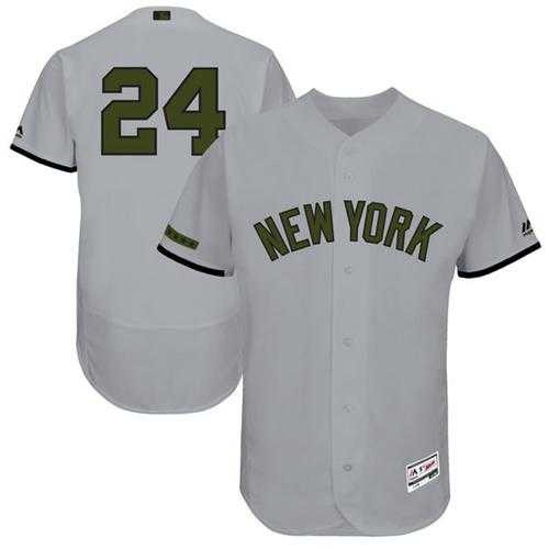 Men's New York Yankees #24 Gary Sanchez Grey Flexbase Authentic Collection Memorial Day Stitched MLB Jersey