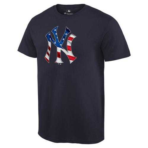 Men's New York Yankees Navy Big & Tall Banner Wave T-Shirt
