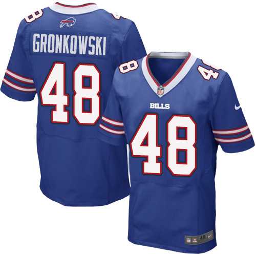 Men's Nike Buffalo Bills #48 Glenn Gronkowski Royal Blue Elite NFL Jersey