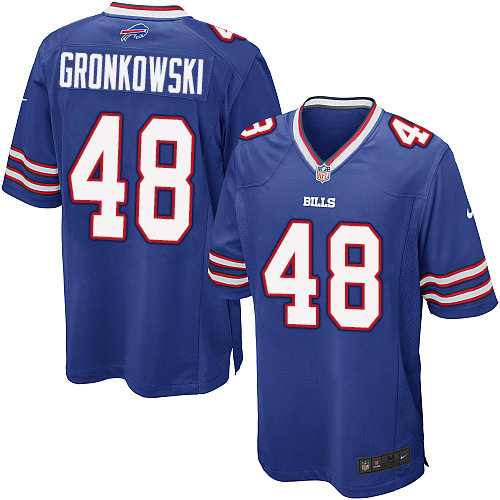 Men's Nike Buffalo Bills #48 Glenn Gronkowski Royal Blue Game NFL Jersey