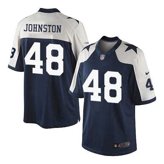 Men's Nike Dallas Cowboys #48 Daryl Johnston Navy Blue Limited Alternate Throwback Jersey