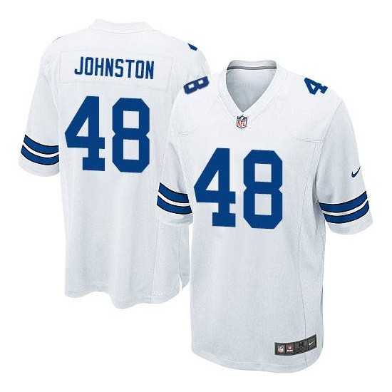 Men's Nike Dallas Cowboys #48 Daryl Johnston White Game Road Jersey Men's Nike Dallas Cowboys #48 Daryl Johnston White Game Road Jersey