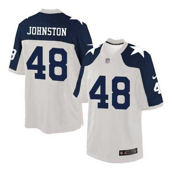 Men's Nike Dallas Cowboys #48 Daryl Johnston White Limited Alternate Throwback Jersey