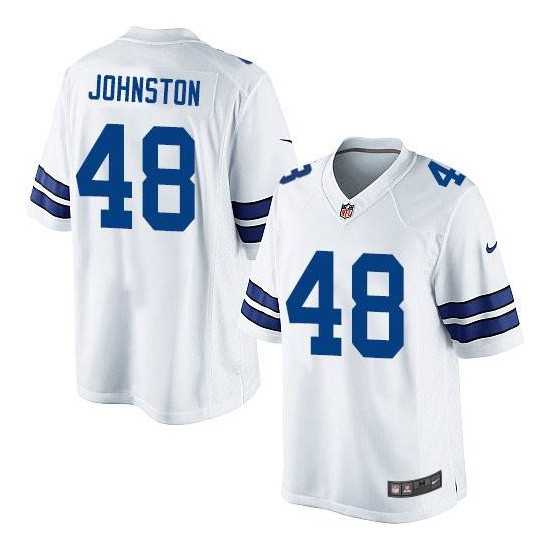 Men's Nike Dallas Cowboys #48 Daryl Johnston White Limited Road Jersey