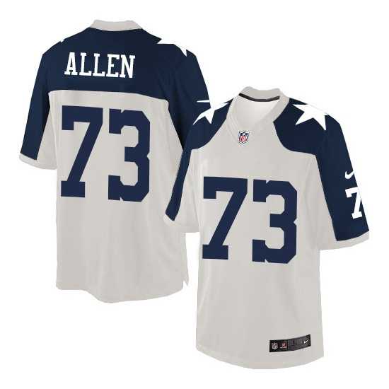 Men's Nike Dallas Cowboys #73 Larry Allen White Limited Throwback Alternate Jersey