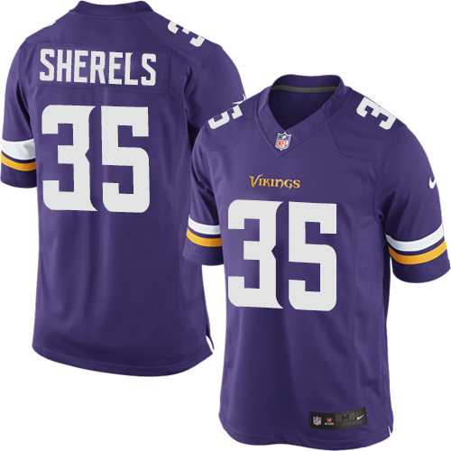 Men's Nike Minnesota Vikings #35 Marcus Sherels Purple Limited NFL Jersey