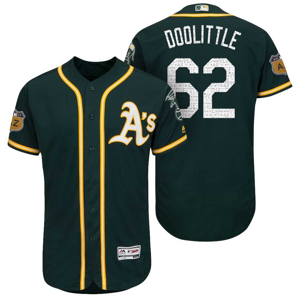Men's Oakland Athletics #62 Sean Doolittle 2017 Spring Training Flex Base Authentic Collection Stitched Baseball Jersey