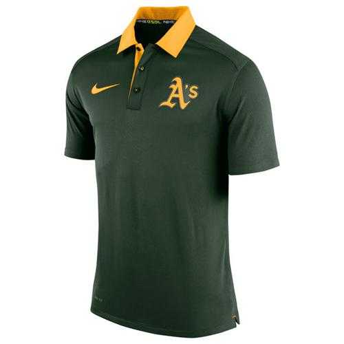 Men's Oakland Athletics Nike Green Authentic Collection Dri-FIT Elite Polo Men's Oakland Athletics Nike Green Authentic Collection Dri-FIT Elite Polo