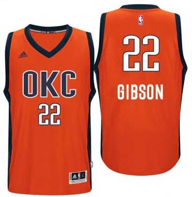 Men's Oklahoma City Thunder #22 Taj Gibson adidas Orange Player Swingman Jersey