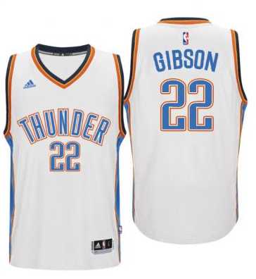 Men's Oklahoma City Thunder #22 Taj Gibson adidas White Player Swingman Jersey