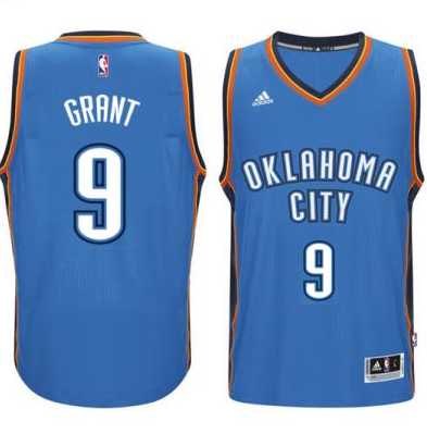 Men's Oklahoma City Thunder #9 Jerami Grant adidas Light Blue New Swingman Road Jersey
