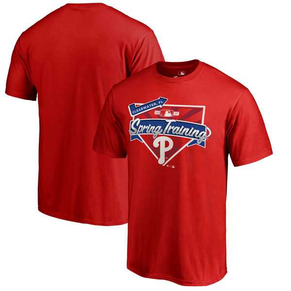 Men's Philadelphia Phillies Fanatics Branded Red 2017 MLB Spring Training Logo T-Shirt