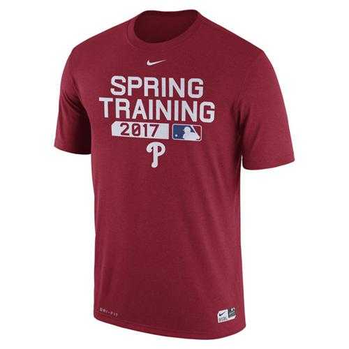 Men's Philadelphia Phillies Nike Red Authentic Collection Legend Team Issue Performance T-Shirt