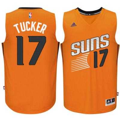 Men's Phoenix Suns #17 P.J. Tucker adidas Orange Swingman Alternate Jersey