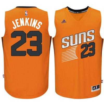 Men's Phoenix Suns #23 John Jenkins adidas Orange Swingman Alternate Jersey