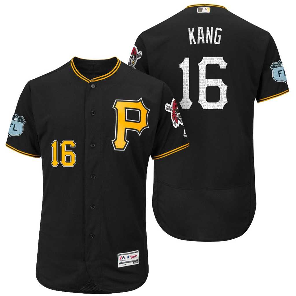 Men's Pittsburgh Pirates #16 Jung Ho Kang 2017 Spring Training Flex Base Authentic Collection Stitched Baseball Jersey