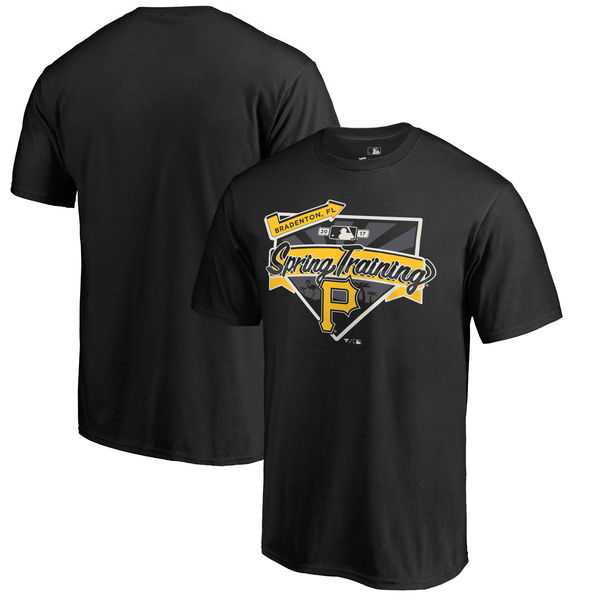 Men's Pittsburgh Pirates Fanatics Branded Black 2017 MLB Spring Training Logo T-Shirt