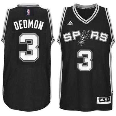 Men's San Antonio Spurs #3 Dewayne Dedmon adidas Black Player Swingma Jersey