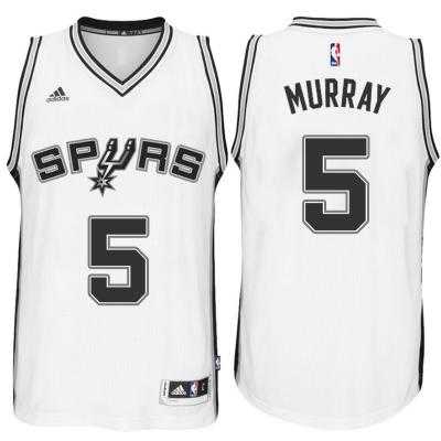Men's San Antonio Spurs #5 Dejounte Murray adidas White Player Swingman Jersey