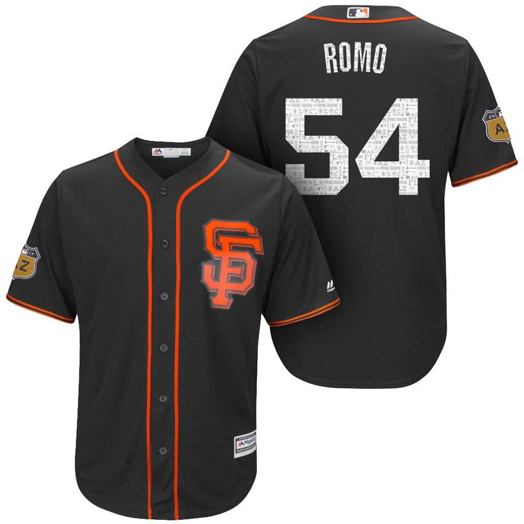 Men's San Francisco Giants #54 Sergio Romo 2017 Spring Training Cool Base Stitched MLB Jersey