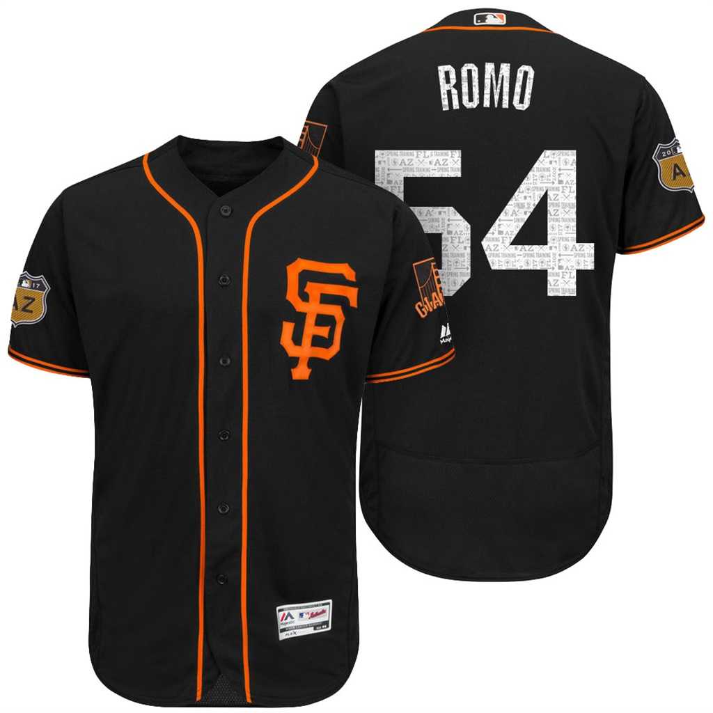 Men's San Francisco Giants #54 Sergio Romo 2017 Spring Training Flex Base Authentic Collection Stitched Baseball Jersey