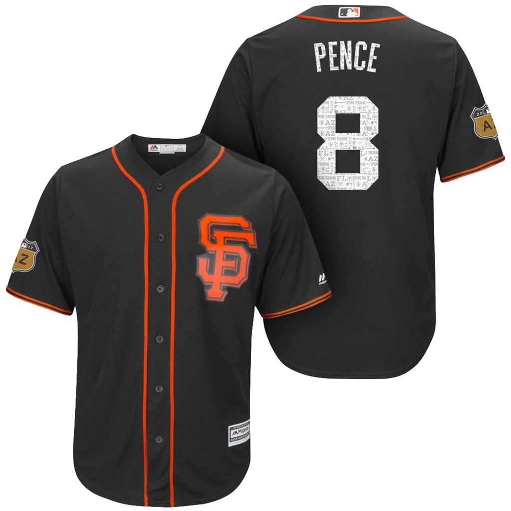 Men's San Francisco Giants #8 Hunter Pence 2017 Spring Training Cool Base Stitched MLB Jersey