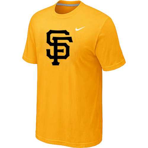 Men's San Francisco Giants Fresh Logo Yellow T-Shirt