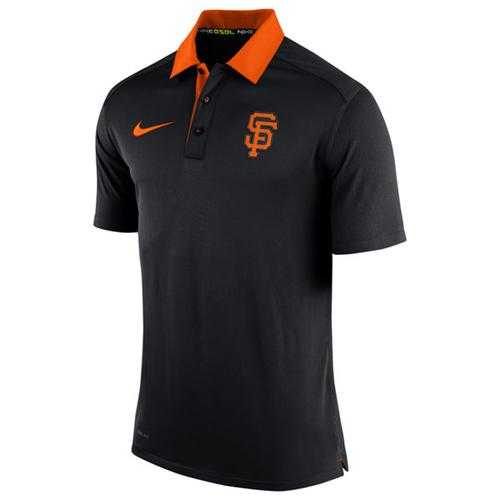 Men's San Francisco Giants Nike Black Authentic Collection Dri-FIT Elite Polo