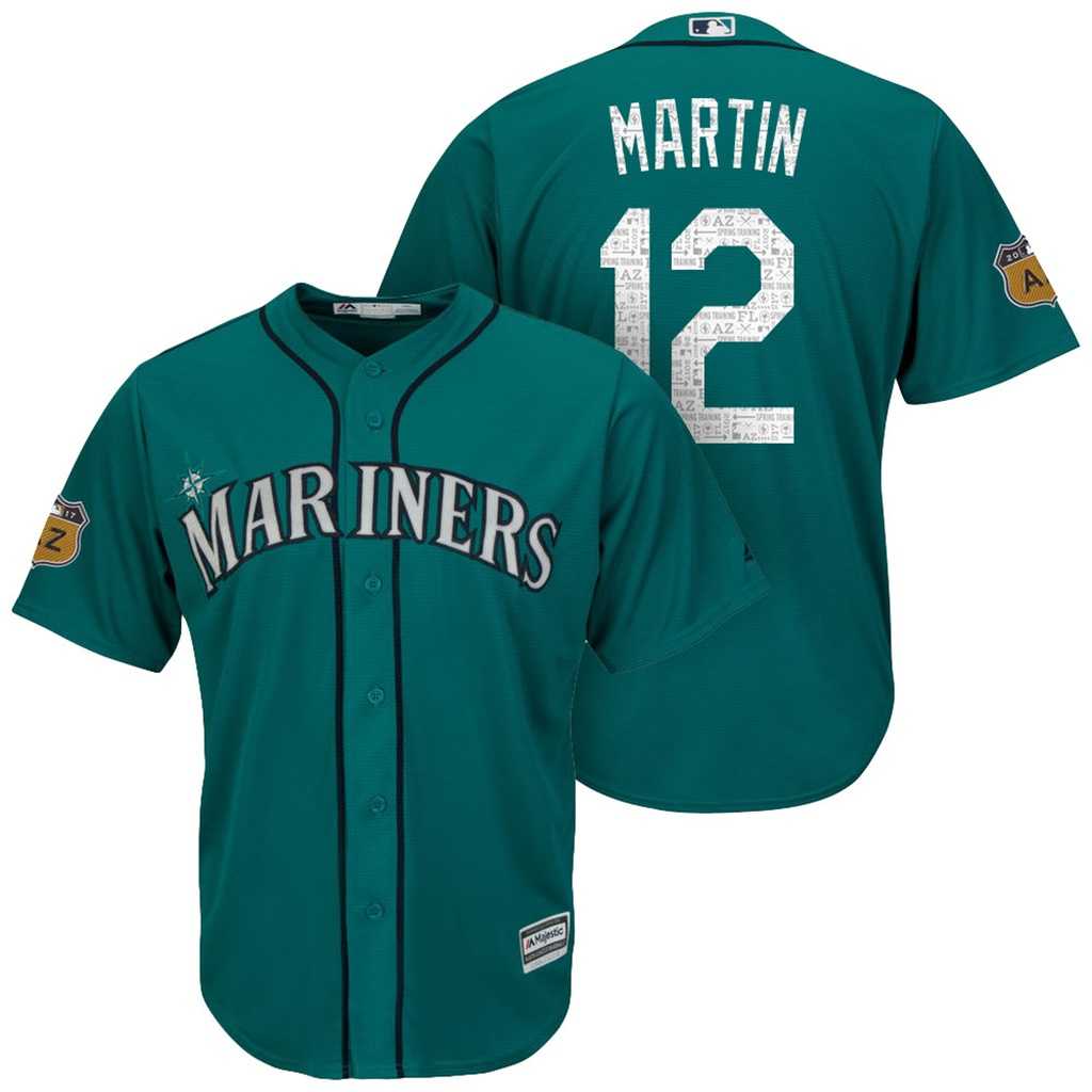 Men's Seattle Mariners #12 Leonys Martin 2017 Spring Training Cool Base Stitched MLB Jersey