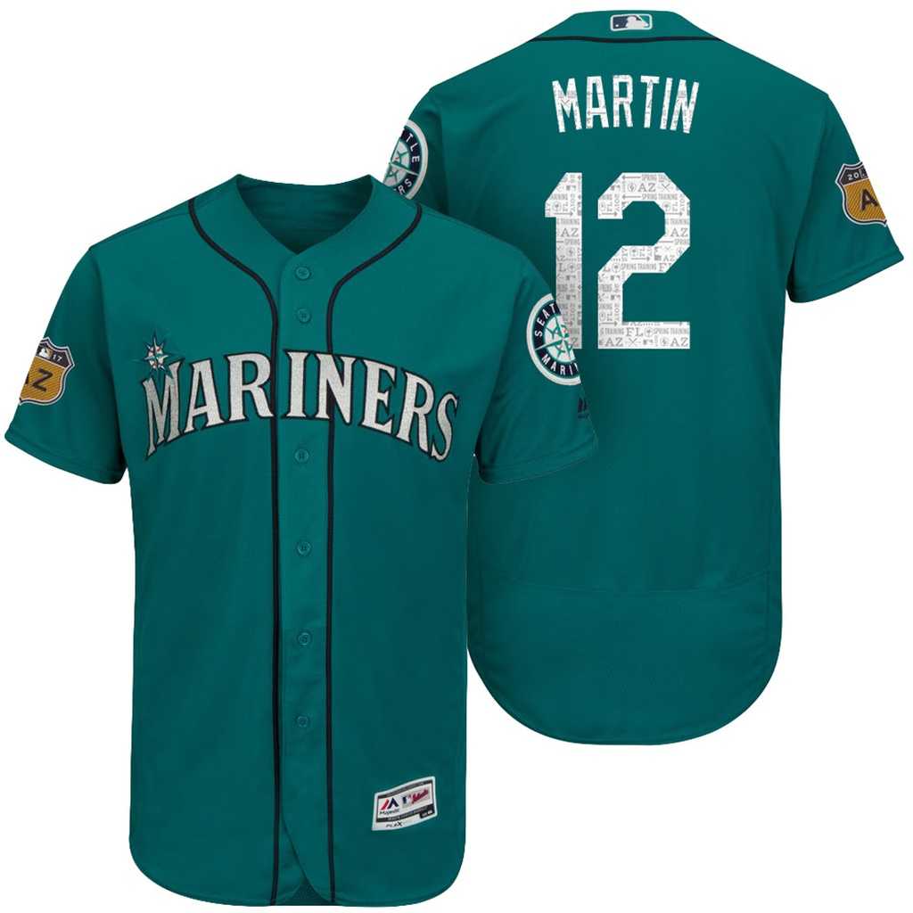 Men's Seattle Mariners #12 Leonys Martin 2017 Spring Training Flex Base Authentic Collection Stitched Baseball Jersey