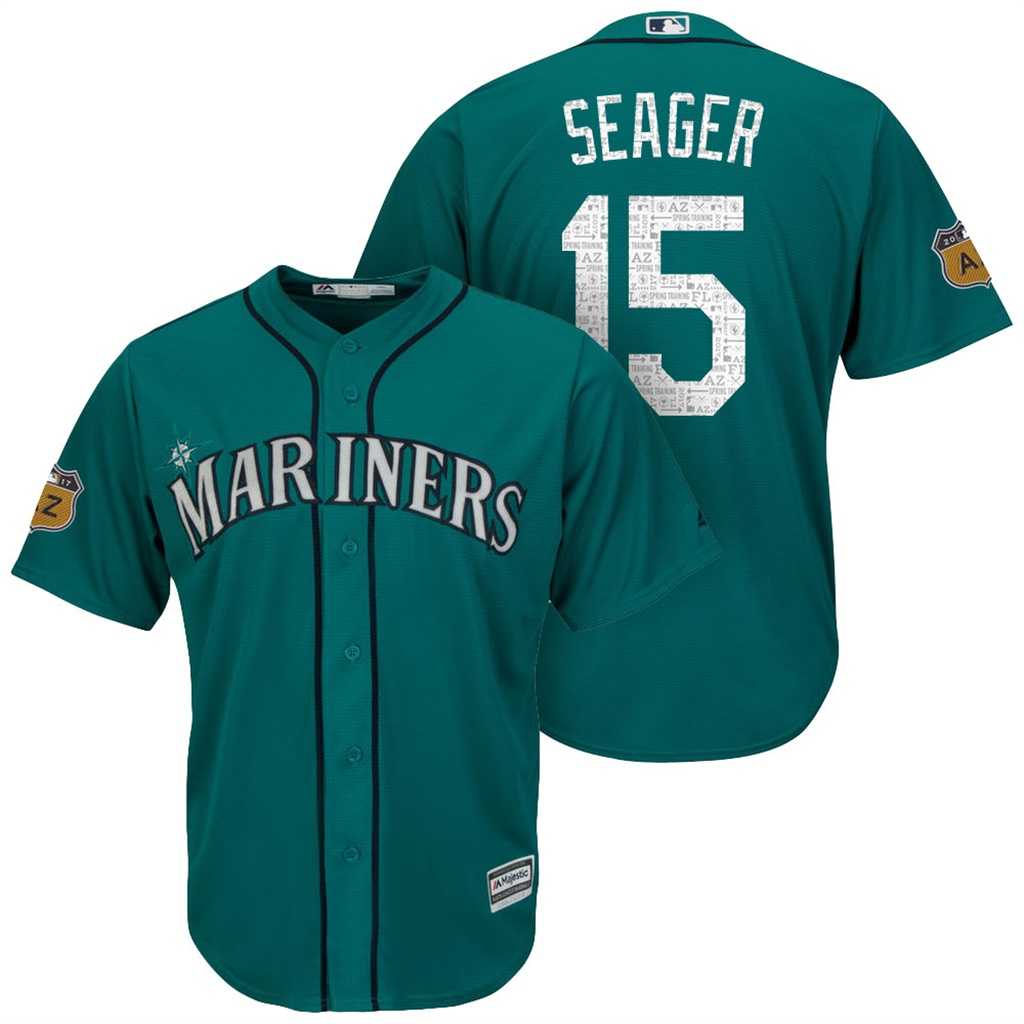 Men's Seattle Mariners #15 Kyle Seager 2017 Spring Training Cool Base Stitched MLB Jersey