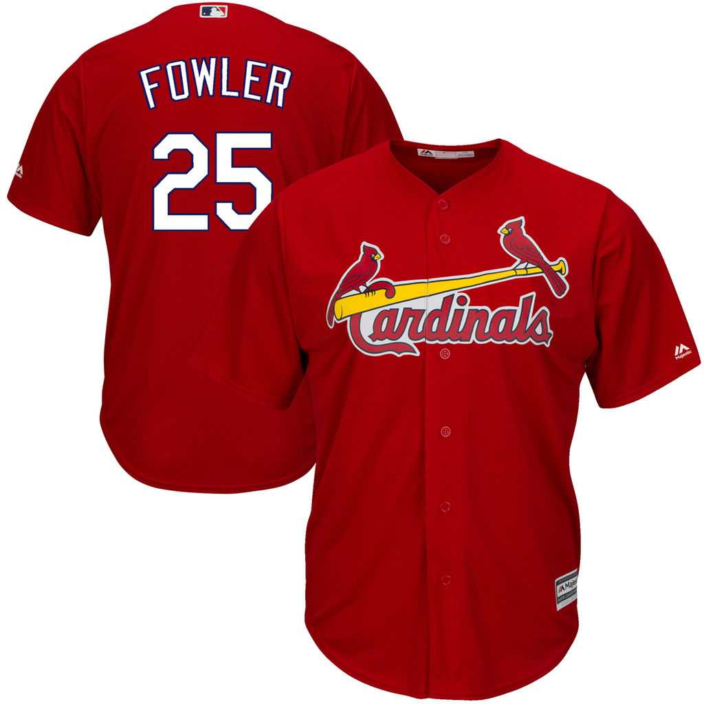 Men's St.Louis Cardinals #25 Dexter Fowler Red Cool Base Stitched MLB Jersey