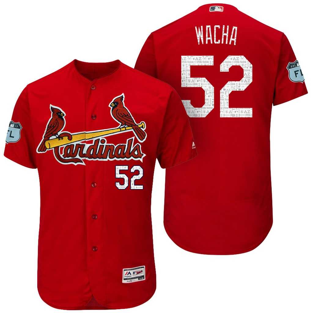 Men's St.Louis Cardinals #52 Michael Wacha 2017 Spring Training Flex Base Authentic Collection Stitched Baseball Jersey