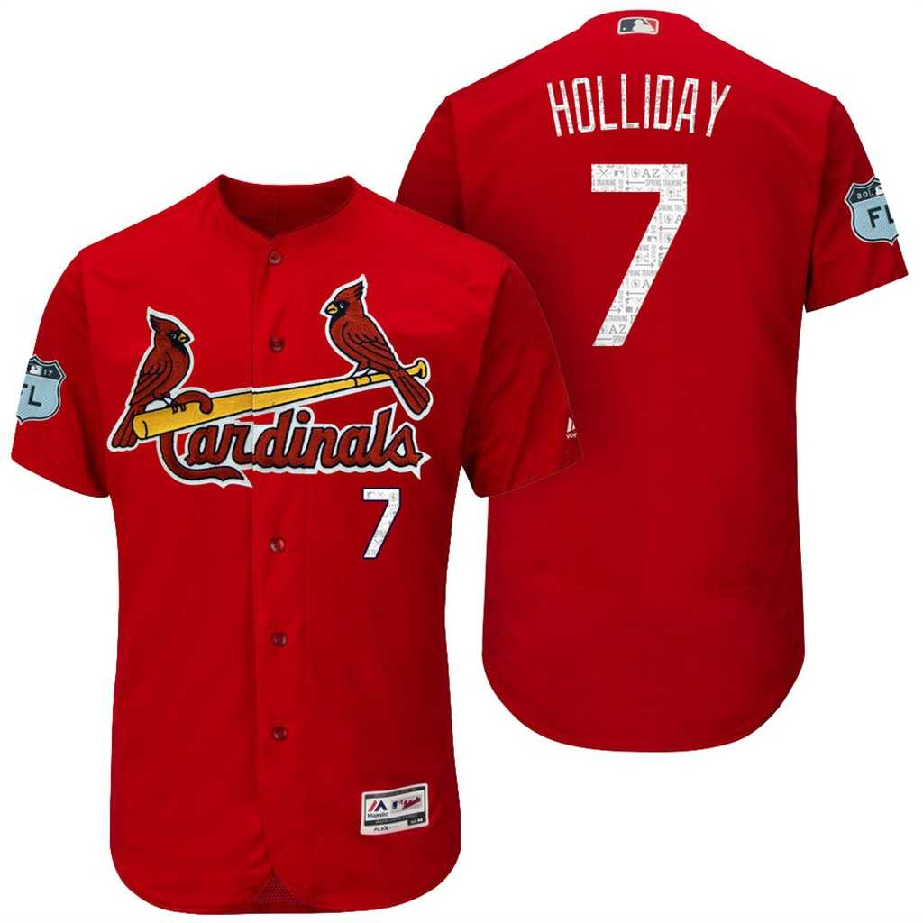 Men's St.Louis Cardinals #7 Matt Holliday 2017 Spring Training Flex Base Authentic Collection Stitched Baseball Jersey