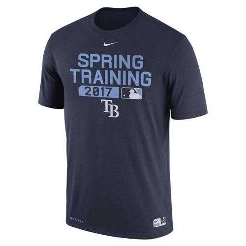 Men's Tampa Bay Rays Nike Navy 2017 Spring Training Authentic Collection Legend Team Issue Performance T-Shirt
