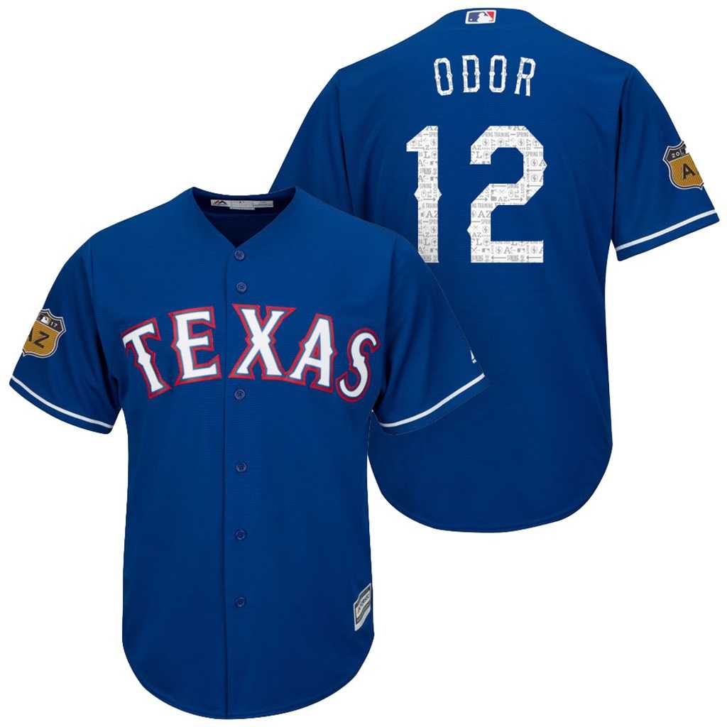 Men's Texas Rangers #12 Rougned Odor 2017 Spring Training Cool Base Stitched MLB Jersey