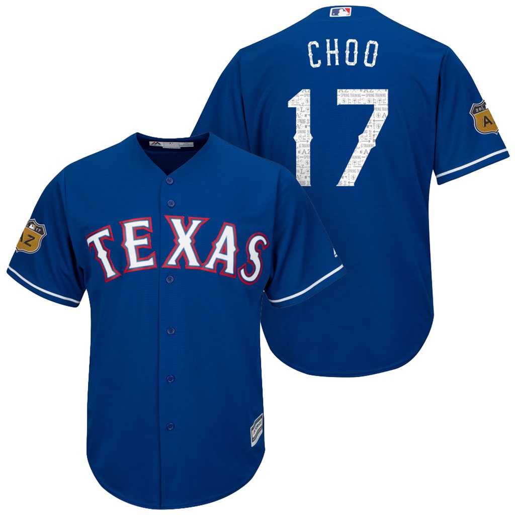 Men's Texas Rangers #17 Shin-soo Choo 2017 Spring Training Cool Base Stitched MLB Jersey
