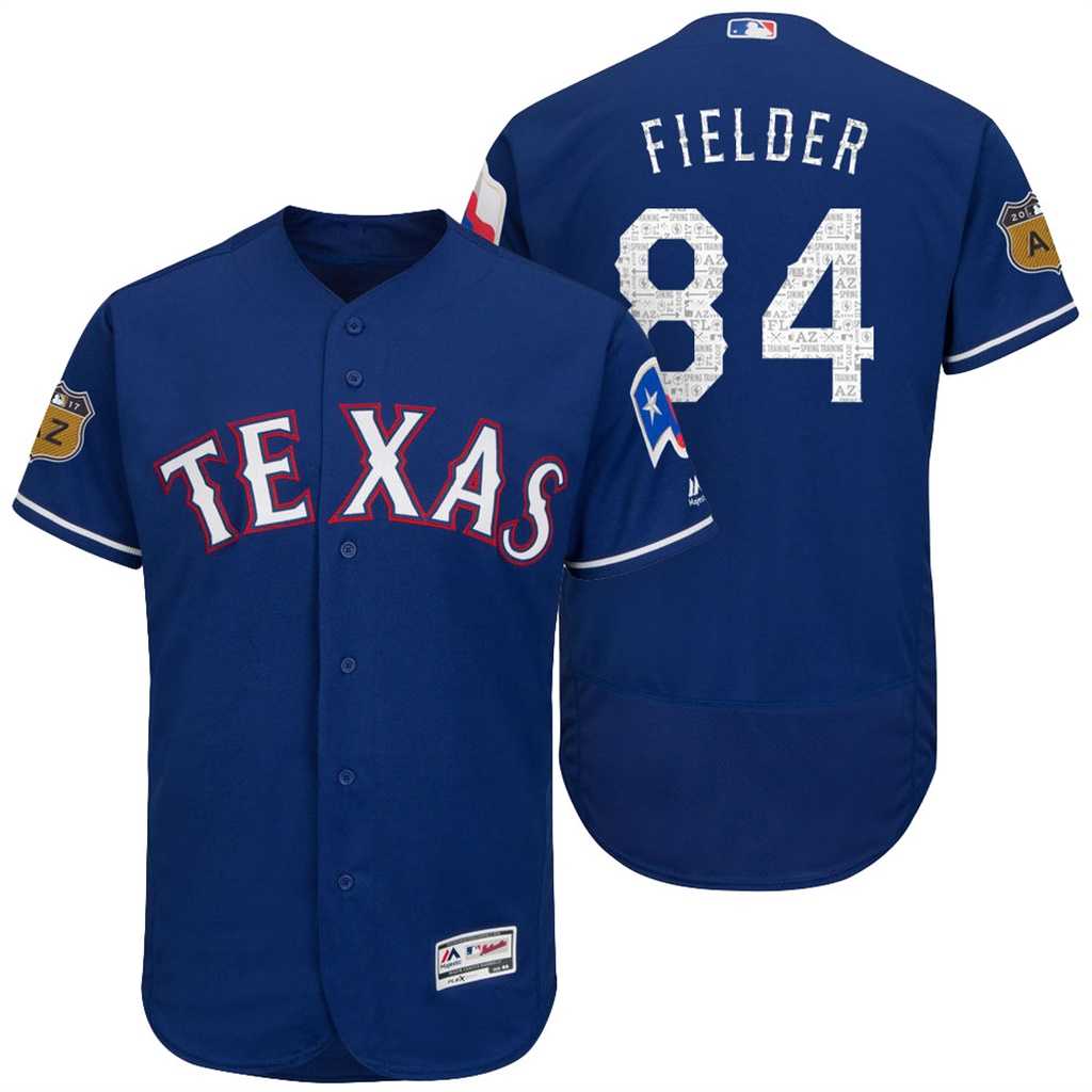 Men's Texas Rangers #94 Prince Fielder 2017 Spring Training Flex Base Authentic Collection Stitched Baseball Jersey
