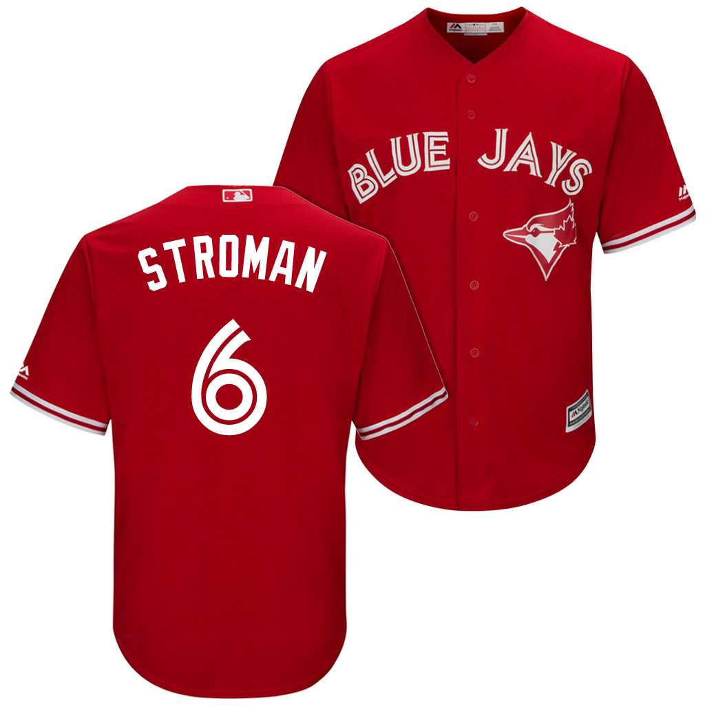 Men's Toronto Blue Jays #6 Marcus Stroman Red Cool Base Stitched MLB Jersey