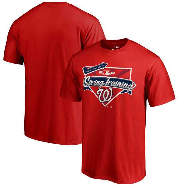 Men's Washington Nationals Fanatics Branded Red 2017 MLB Spring Training Logo T-Shirt