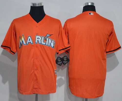 Miami Marlins Blank Orange New Cool Base Stitched MLB Jersey