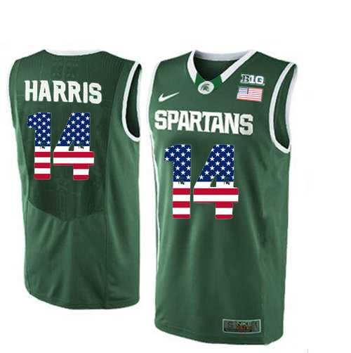 Michigan State Spartans #14 Gary Harris Green College Basketball Jersey