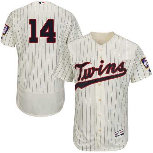 Minnesota Twins #14 Kent Hrbek Cream Strip Flexbase Authentic Collection Stitched MLB Jersey